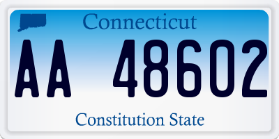CT license plate AA48602
