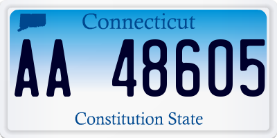 CT license plate AA48605