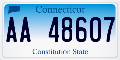CT license plate AA48607