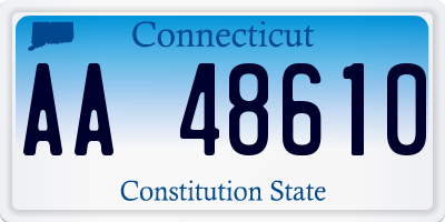 CT license plate AA48610