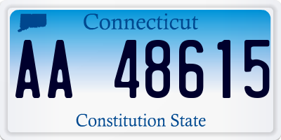 CT license plate AA48615