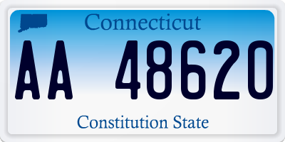 CT license plate AA48620
