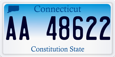 CT license plate AA48622