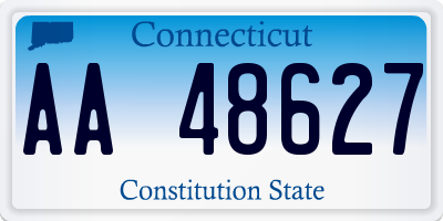 CT license plate AA48627