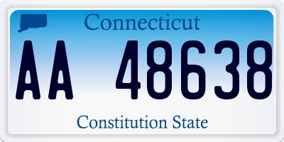 CT license plate AA48638
