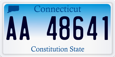 CT license plate AA48641