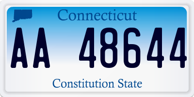 CT license plate AA48644