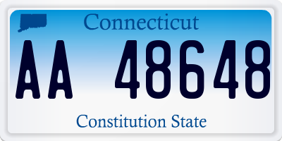 CT license plate AA48648