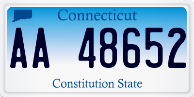 CT license plate AA48652