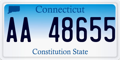 CT license plate AA48655