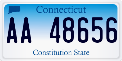 CT license plate AA48656