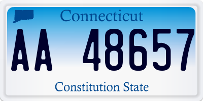 CT license plate AA48657