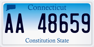 CT license plate AA48659