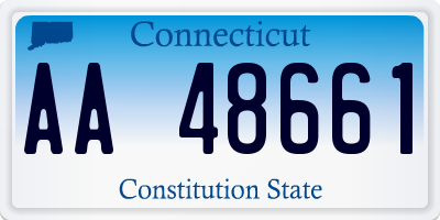 CT license plate AA48661