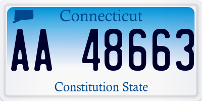 CT license plate AA48663