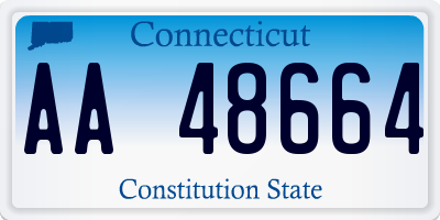 CT license plate AA48664