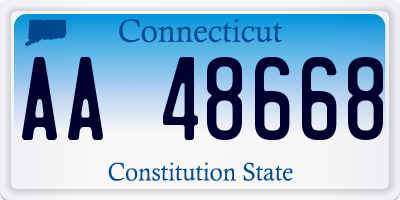 CT license plate AA48668