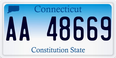 CT license plate AA48669