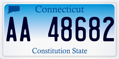 CT license plate AA48682