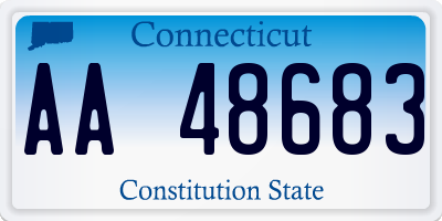 CT license plate AA48683