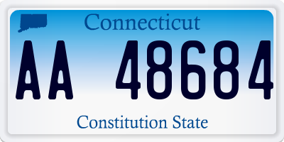 CT license plate AA48684