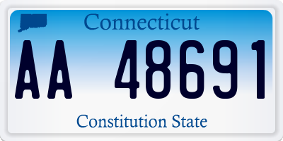 CT license plate AA48691