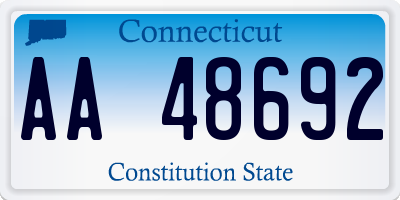 CT license plate AA48692