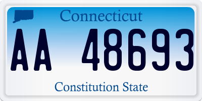 CT license plate AA48693