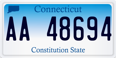 CT license plate AA48694