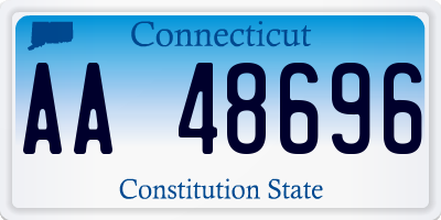 CT license plate AA48696