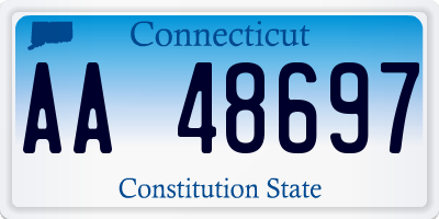 CT license plate AA48697