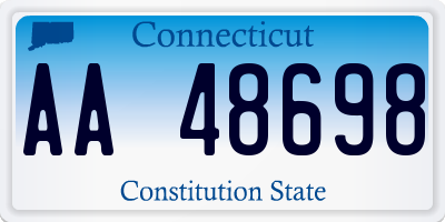 CT license plate AA48698