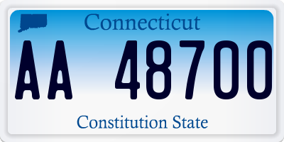CT license plate AA48700