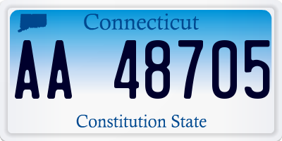 CT license plate AA48705