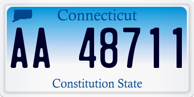 CT license plate AA48711