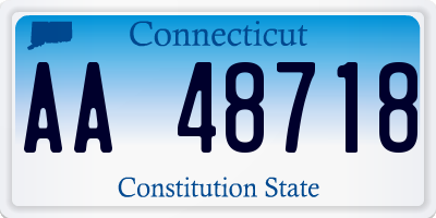 CT license plate AA48718