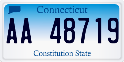 CT license plate AA48719