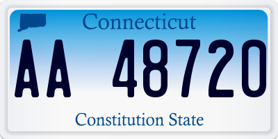 CT license plate AA48720