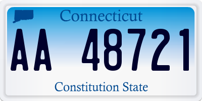 CT license plate AA48721