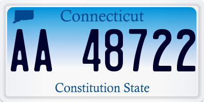 CT license plate AA48722