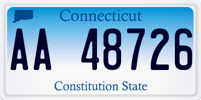 CT license plate AA48726