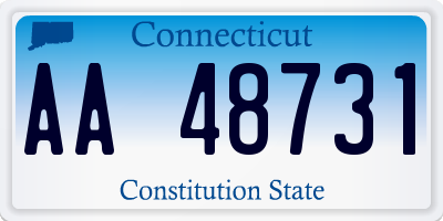 CT license plate AA48731
