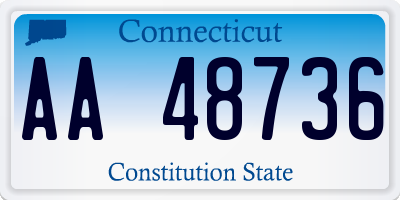 CT license plate AA48736