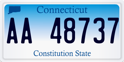 CT license plate AA48737