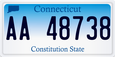 CT license plate AA48738