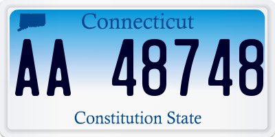 CT license plate AA48748