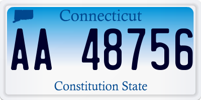 CT license plate AA48756