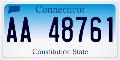 CT license plate AA48761