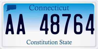 CT license plate AA48764