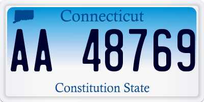 CT license plate AA48769